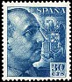 Spain 1948 Franco 30 CTS Blue Edifil 1049